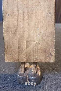 Antique Folk Art Primitive Carved Male Mechanical Wood Toy Risque Naughty Penis