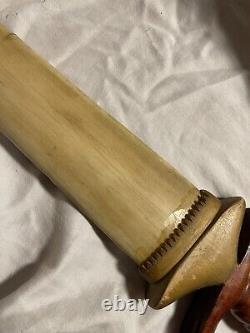 Antique Folk Art Swordfish Bill Sword with Carved Wooden Handle nautical fraternal