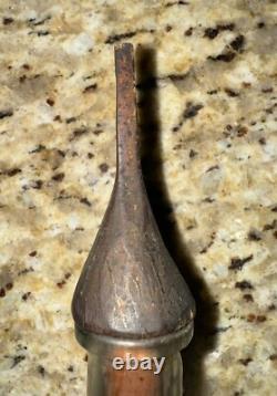 Antique Folk Art Whimsy Bottle Hand Carved Wooden Tools, Crucifix, Rare Stopper