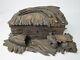 Antique Folk Art Wood Carved Box Birds Nest Black Forest Hinged Top Decorative