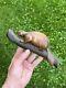 Antique Folk Art Wood Carving Beaver Animal Figural Small Incredible Very Early