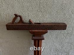 Antique Folk Art Wooden Hand Carved Planer Tool