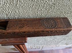 Antique Folk Art Wooden Hand Carved Planer Tool