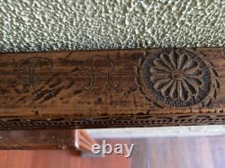 Antique Folk Art Wooden Hand Carved Planer Tool