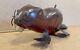 Antique Folk Art Large Carved Beaver Lure With Articulating Tail
