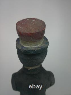 Antique Folk art hand carved and painted Uncle Sam figure late 1800's Z50