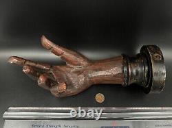 Antique Glove Display Wooden Hand Folk Art Sculpture