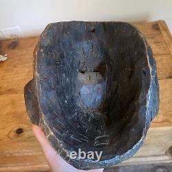 Antique Guatemalan Folk Art Carved Wood Conquistador Man Theater Dance Mask