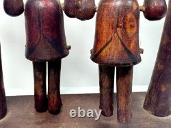Antique Hand Carved American Folk Art Children's Trapeze Toy