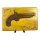 Antique Hand Carved Folk Art Black Powder Gun Wood Box