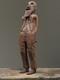 Antique Hand Carved Folk Art Sculpture Of Bearded Man