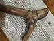 Antique Hand Carved Folk Art Walking Stick Cane. Usa. Guy With Big Nose