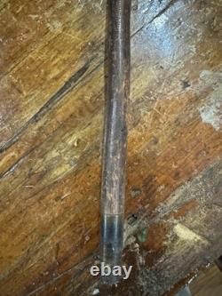 Antique Hand Carved Folk Art Walking Stick Cane. USA. Guy With Big Nose