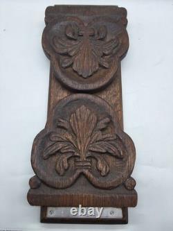 Antique Hand Carved Oak Book Slide 1914 Signed Juliet Lindskog Omaha NE Folk Art