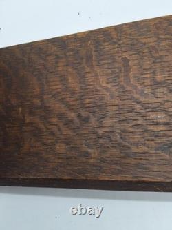 Antique Hand Carved Oak Book Slide 1914 Signed Juliet Lindskog Omaha NE Folk Art