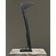 Antique Hand Carved Patinated Burkina Faso Folk Art Scepter On Custom Stand