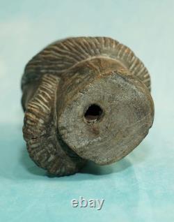 Antique Hand Carved Wood Head Saint Apostle Santos Folk Art Figure 9 Inches