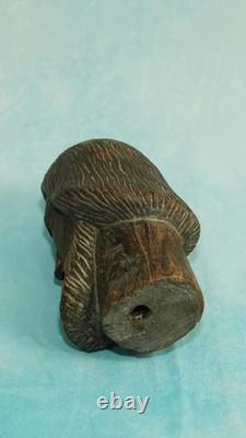 Antique Hand Carved Wood Head Saint Apostle Santos Folk Art Figure 9 Inches