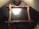 Antique Hand Carved Wooden Arts & Crafts Folk Art Picture Frame Leaves