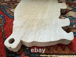 Antique Hand Carved Wooden Country Folk Art Cutting Board Pig / Animal