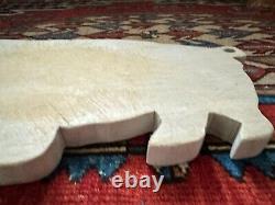 Antique Hand Carved Wooden Country Folk Art Cutting Board Pig / Animal
