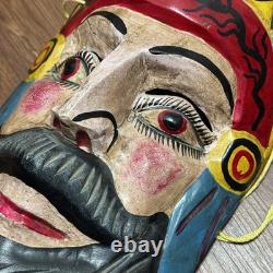 Antique Hand carved Mexican Mask Guerrero Mexico Museum Quality Folk Art