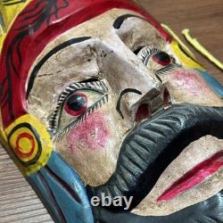 Antique Hand carved Mexican Mask Guerrero Mexico Museum Quality Folk Art