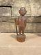 Antique Indian Folk Art Male W Knife In Sheath Carved Wood Statue 5 Of 50