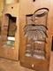 Antique Japanese Folk Art Carved Cherry Wooden Cookie Mold Bamboo Kashigata
