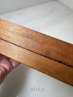 Antique Japanese folk art carved cherry wooden cookie mold Bamboo Kashigata