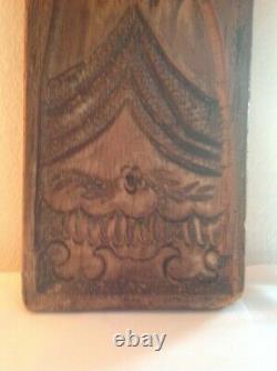 Antique Large Folk Art Carved Wood Woman Springerle Speculaas Cookie Mold