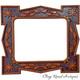 Antique Large Tramp Art Chip Carved Frame 1890 Folk Art Fine