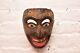 Antique Mexican Guerrero Folk Art Carved Wood Jester Smiling Man Vtg Dance Mask