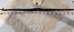 Antique Maritime Folk Art Black Carved Link Necklace /Mourning Style/Provenance