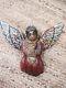 Antique Mexican Querrero Folk Art Angel Carved Wood Cherub