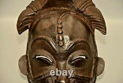 Antique Original Hand Carved Oceanic Period African Tribal Mask Masque Sculpture