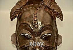 Antique Original Hand Carved Oceanic Period African Tribal Mask Statue Sculpture