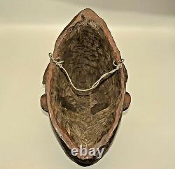 Antique Original Hand Carved Oceanic Period African Tribal Mask Statue Sculpture