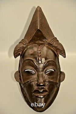 Antique Original Hand Carved Oceanic Period African Tribal Mask Statue Sculpture