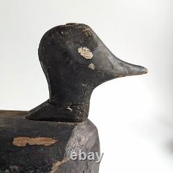 Antique Primitive Duck Decoy Hand Carved Painted Rustic Carving Folk Art Display