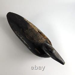 Antique Primitive Duck Decoy Hand Carved Painted Rustic Carving Folk Art Display