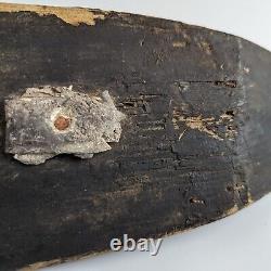 Antique Primitive Duck Decoy Hand Carved Painted Rustic Carving Folk Art Display