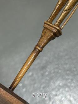 Antique Primitive Folk Art Carving of a Man In Suit With Cane