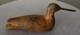 Antique Small Hand Carved Shorebird Decoy Folk Art Sculpture 7 Inch Glass Eye