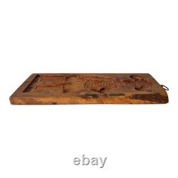 Antique Springerle Folk Art Figural Hand-Carved Wooden Cookie Mold