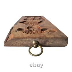 Antique Springerle Folk Art Figural Hand-Carved Wooden Cookie Mold