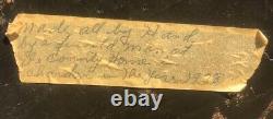 Antique TRAMP ART OCTAGONAL BOX Carved Folk Art Flowers & Drawer Chardon Oh'32