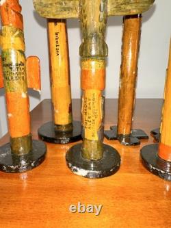 Antique Totem Pole Collection Carved Wood Hand Painted Totems Amazing Folk Art