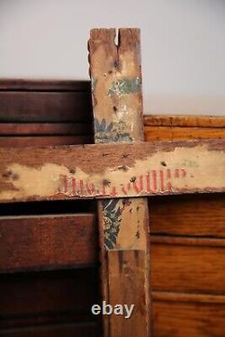 Antique Tramp Art Wood Carving Crucifix Cross Folk Art Cigar Boxes Vintage