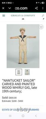 Antique/VTG Hand Carved Wooden Folk Art 12½×7 9×9 Great VTG Condition